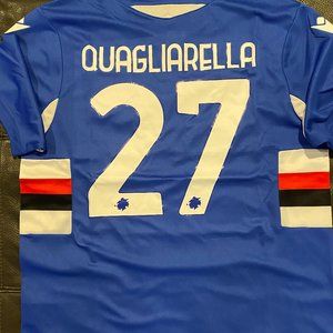 Macron brand ITALY SAMPDORIA FC Fabio Quagliarella Men's JERSEY. Size SMALL New